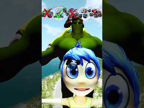 Strange Monster Machines vs Gigantic Characters: Blaze Jumps Poop Man, Hulk & Steve?! – BeamNG.drive