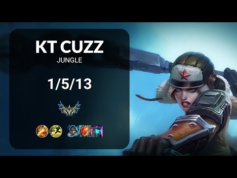 KT Cuzz Sejuani vs Lillia JUNGLE - KR CHALLENGER Patch 15.6