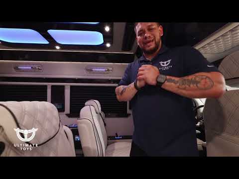 Part of a video titled Child Seat Anchor Points | Ultimate Freedom Luxury Mercedes Sprinter