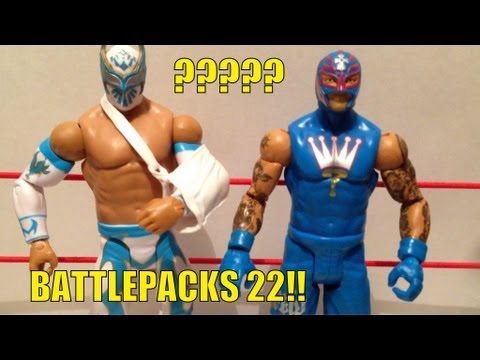 WWE ACTION INSIDER: BP22 Rey Mysterio Sincara Mattel wrestling figures battlepacks series 22