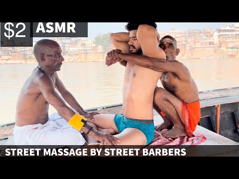 INDIAN STREET BARBER RELAXING MASSAGE @ Varanasi