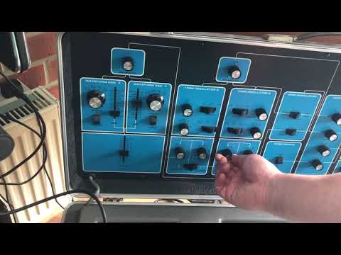 A few old moogs sequenced up with a seq12 matrix sequencer