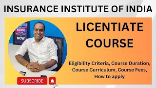 insurance  insurance institute of India  Licentiat