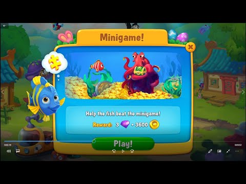 FISHDOM:  💥💥 Level 9699 No boosters, 9700 Super Hard No boosters,💎💎 Minigame 💎💎, 9701 First try   💥💥