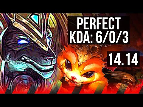 NASUS vs GNAR (TOP) | 6/0/3, 900+ games, Dominating | EUW Master | 14.14
