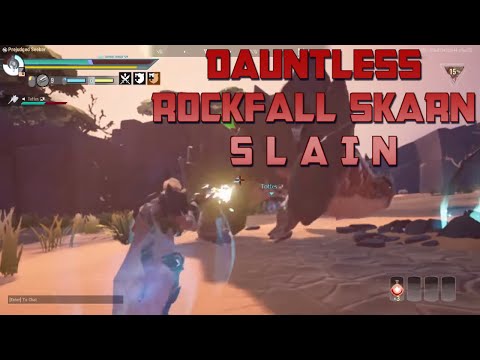 Dauntless - Rockfall Skarn Slain! Threat Level 8 Rockfall Skarn Hunt!