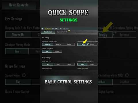 Quick Scope Sniper Settings | BGMI / PUBGM 🐱‍👤⚡⚡ Update 2.9  #bgmicontrols #pubgmsettings