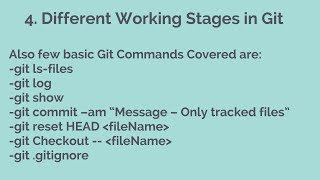 4. Different Stages in Git