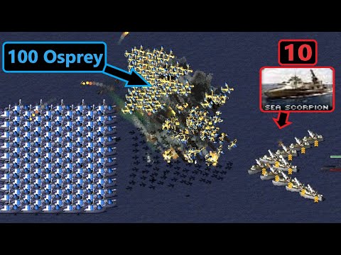 100 Ospreys vs 10 Sea Scorpions - Red Alert 2