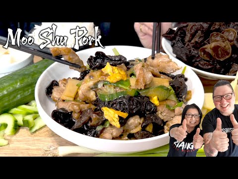 Chinese Chefs Cook Moo Shu Pork - Mum and Son Professional Chefs Cook