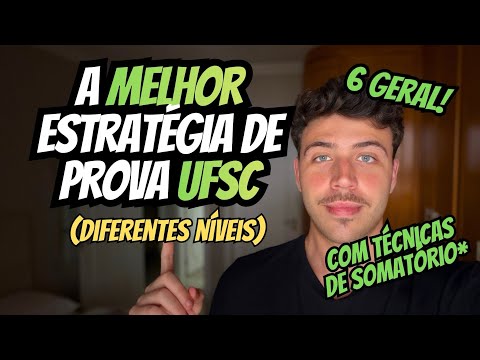 Use this strategy at UFSC and maximize your performance (6th overall, 70+/80).