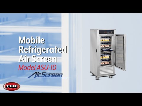 FWE ASU-10 33" 1-Section Mobile Air Curtain Refrigerator w/ Solid Door, Maintains Temperature 4 Hours 10 image