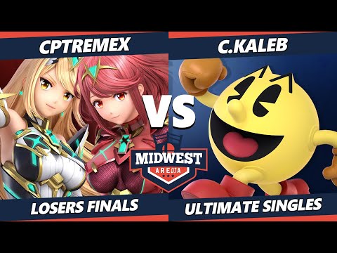 Midwest Arena Losers Finals - C.Kaleb (Pac-Man, Mii Gunner) Vs. CptRemex (Mythra Pyra) SSBU Ultimate