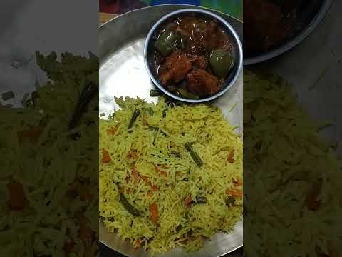 RESTAURANT STYLE BASANTI PULAO & CHILLI CHICKEN AT HOME