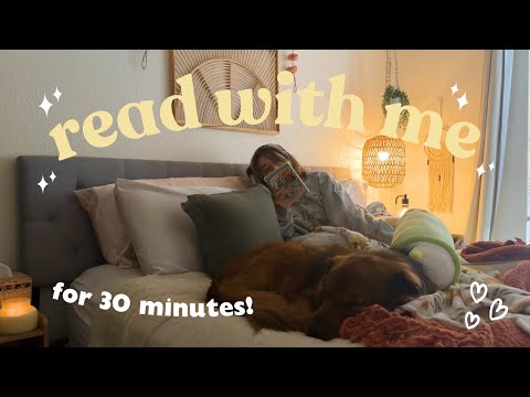 read with me for 30 minutes 🕯️✨🧸  (cozy music + rain & thunder sounds)