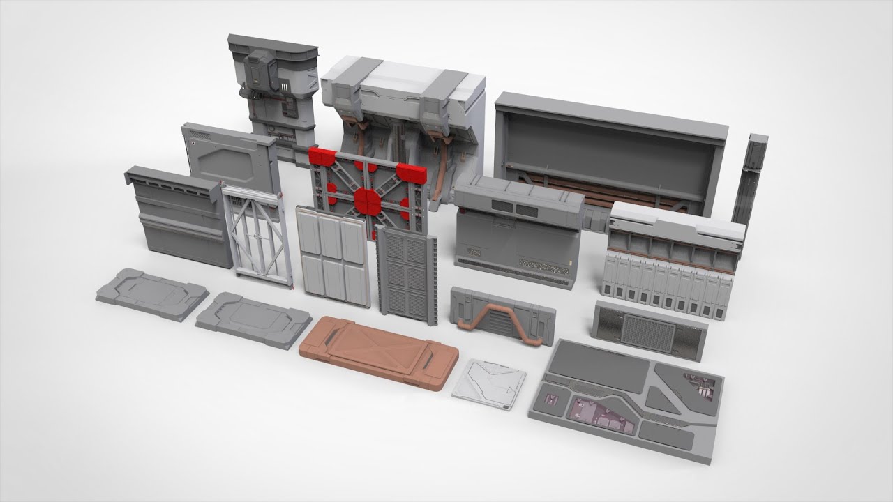 Kit di architettura fantascientifica 35 Modello 3D