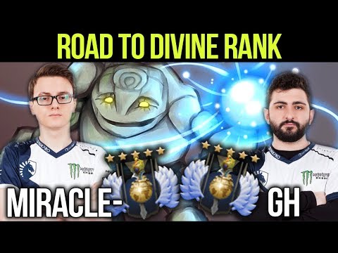 Miracle- & gh TI7 Winners Tiny & IO (Wisp) Combo to DIVINE Rank - Dota 2