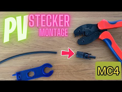 PV Stecker montieren ☀️ ( MC4 crimpen und lösen )