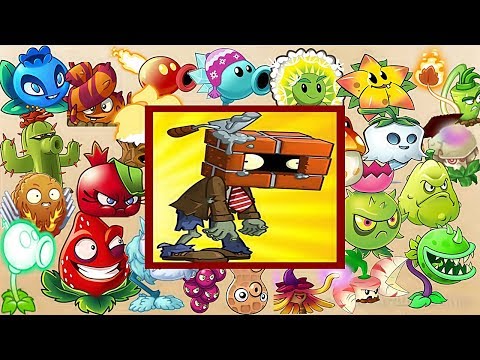 All Premium Plants Pvz2 Power-up Vs Brickhead Zombie in Plants vs. Zombies 2: gameplay 2017