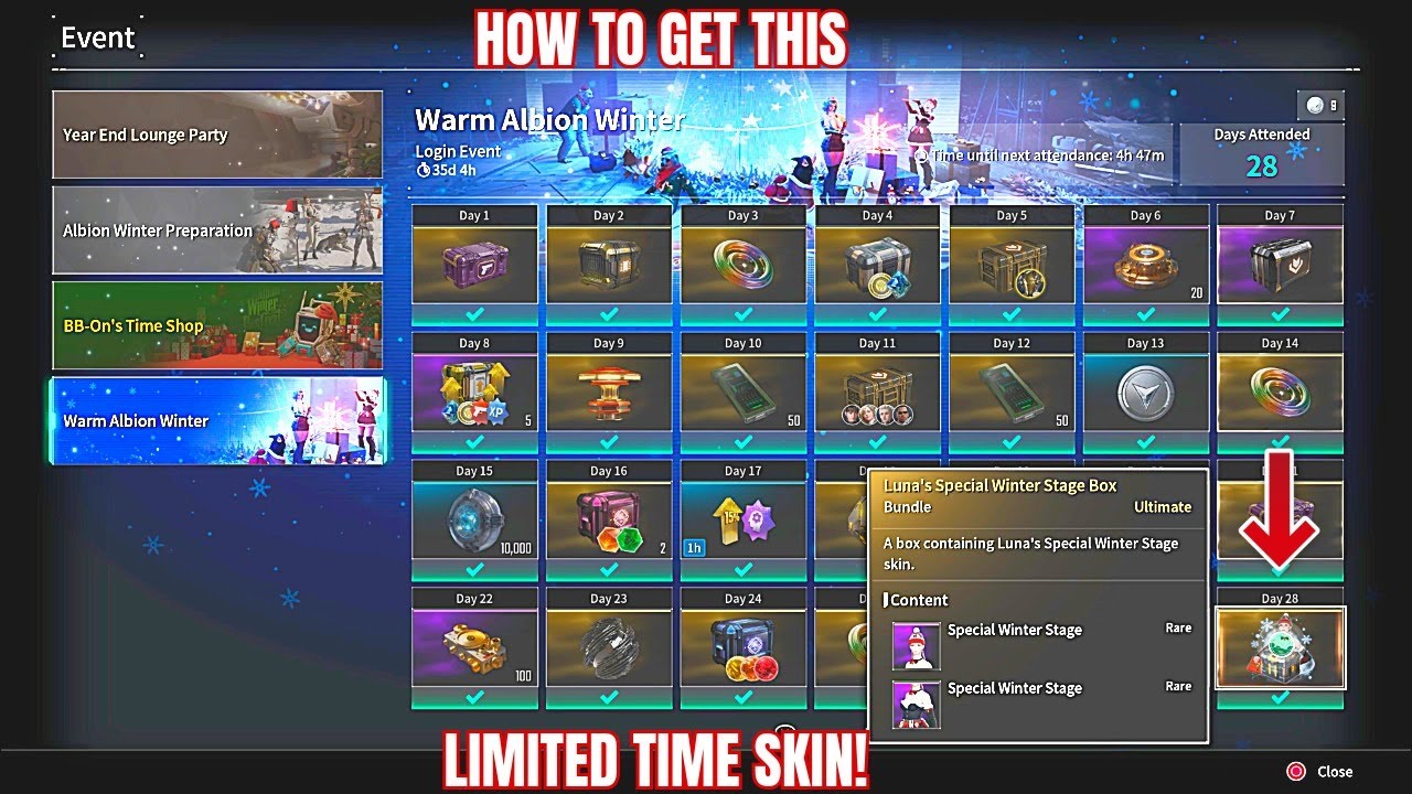 How To Get Special Winter Stage Skin For Luna!-The First Descendant