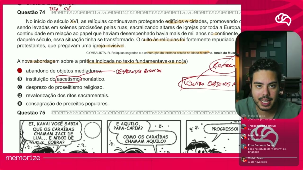 Resolução em Vídeo — Questão 74 ENEM 2020 PPL