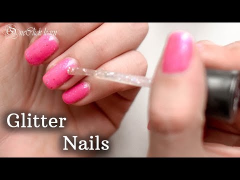 How To Apply Loose Glitter To Your Nails | Beginners Nail | Easy Nail Art | DIY Glitter Nails