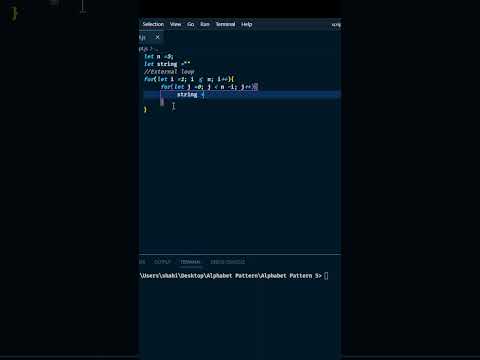 Alphabet Pattern 5 In Javascript Using Loop