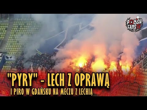 "PYRY" - Lech z oprawą i piro w Gdańsku na meczu z Lechią (06.04.2019 r.)