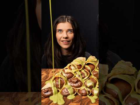 Dubai Nutella Crepe Rolls for Girlfriend 🤤 ASMR