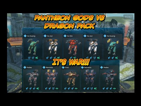 War Robots - Pantheon Gods Ares Hades Nemesis VS. Ao Jun Ao Guang Ao Qin Skirmish Gameplay