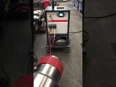 Heating steel sleeves in 90 seconds in steel mill, with BETEX induction generator