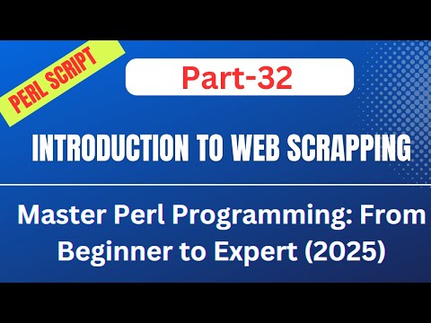 🚀Introduction to Web Scrapping in PERL: Part-32 || #Perl #Scripting #regex #automation