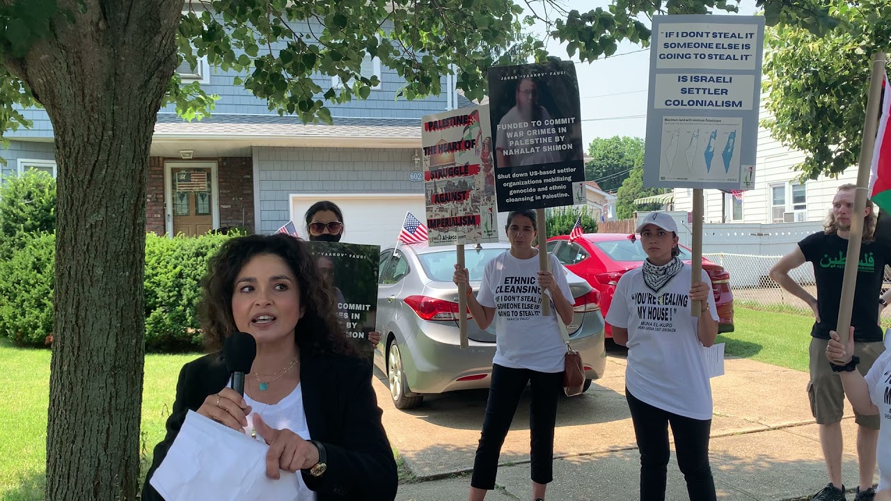 Lamis Deek speech at Yaakov Fauci Protest in East Meadow, Long Island