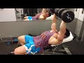 Incline dumbbell press dropset progression