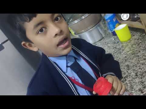 tiny chief Jaber ready to taste.😉