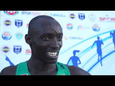 Antoine Gakeme (BUR) after winning the 800m