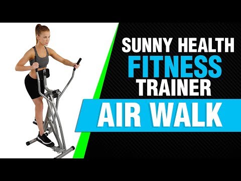 Sunny Health &amp; Fitness SF-E902 Air Walk Trainer Elliptical Machine Glider Video Review 2018