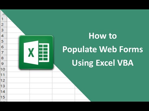 #31 - How to Populate Web Forms Using Excel VBA