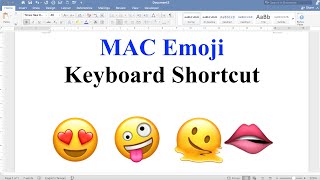 MAC - Emoji Keyboard Shortcut
