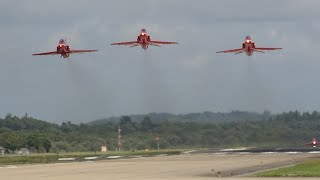 RAF RED ARROWS VISIT BOURNEMOUTH - 10 LOW AND LOUD LANDINGS/DEPARTURES 14/6/25 4K