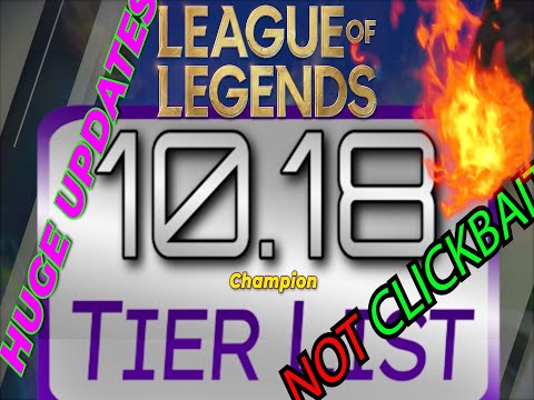 TIER LIST 10.18 CLICKBAIT - League of Legends CHAMPION TIER LIST SHITPOST