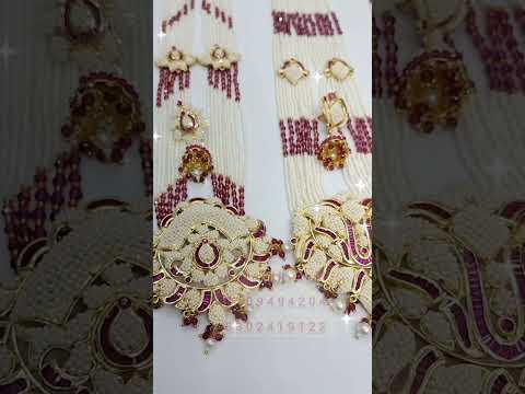 Brass pearl women pendant set