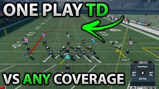 EASY ONE PLAY TD VS ANY COVERAGE | Beat Cover 0 1 2 3 4 | Madden 18 One Play Touchdown Money Play
