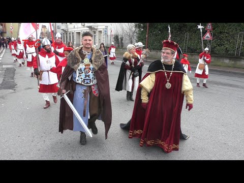Gruppo Storico I Credendari verso la Cappella dei Tre Re - Carnevale Ivrea 2024
