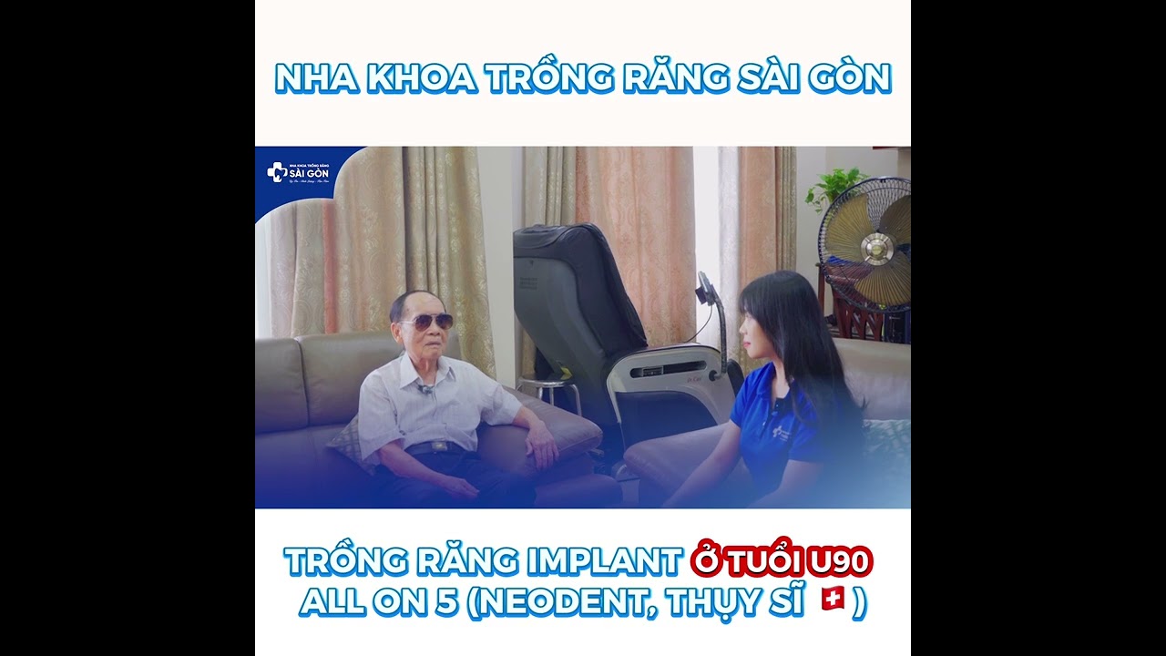 Trồng Răng Implant Ở Tuổi U90 | Getting All-On-5 Dental Implants at Nearly 90 Years Old | Vietnam