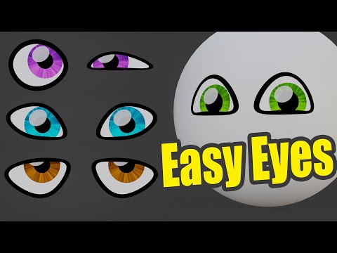 Easy 2D Anime Eyes Rig with Procedural Irises | Blender 3.3 Tutorial