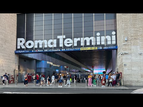 how safe is the Rome termini station area? (4k) | Rome 🇮🇹
