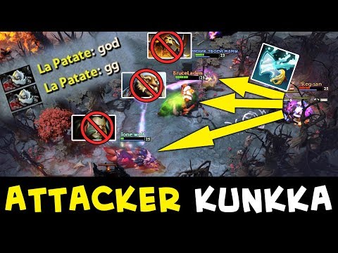Attacker Kunkka — one hit Triple Kill on INVISIBLE heroes