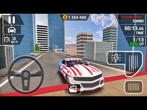 Smash Car Hit Pro Driver Driving Stunts Simulator - American Car Driving City Roof Stunts Gameplay