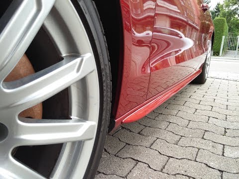 S-Line Side Skirts on Audi A5 Coupe Mounting Timelapse